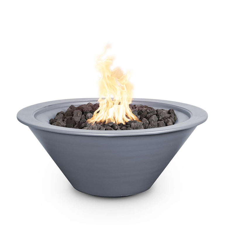 30" Round Cazo Fire Bowl - Powder Coated Metal - Gray - The Outdoor Plus