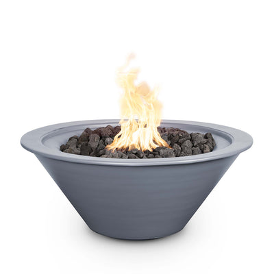 Cazo 36" Round Fire Bowl, Powder Coated Metal - Fire Feature - Gray