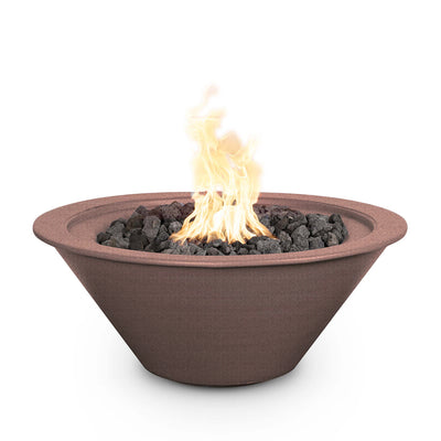 Cazo 36" Round Fire Bowl, Powder Coated Metal - Fire Feature - Java