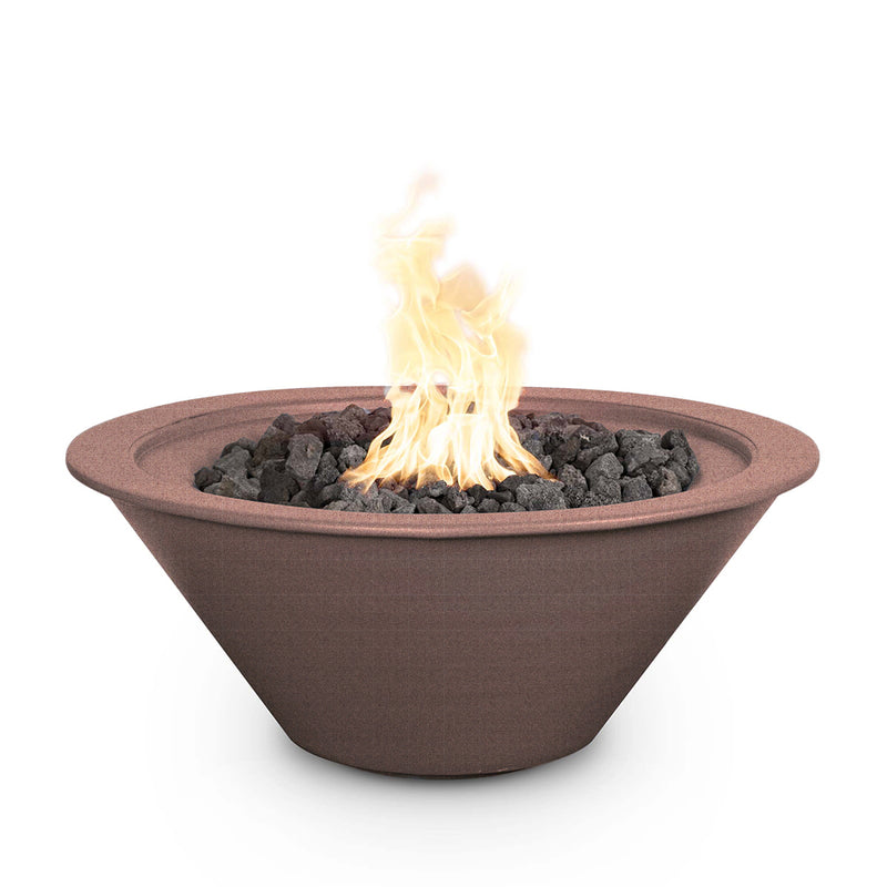 24" Round Cazo Fire Bowl - Powder Coated Metal - Java- The Outdoor Plus