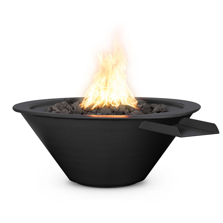 Cazo 36" Metal Fire and Water Bowl Feature | The Outdoor Plus - Black 