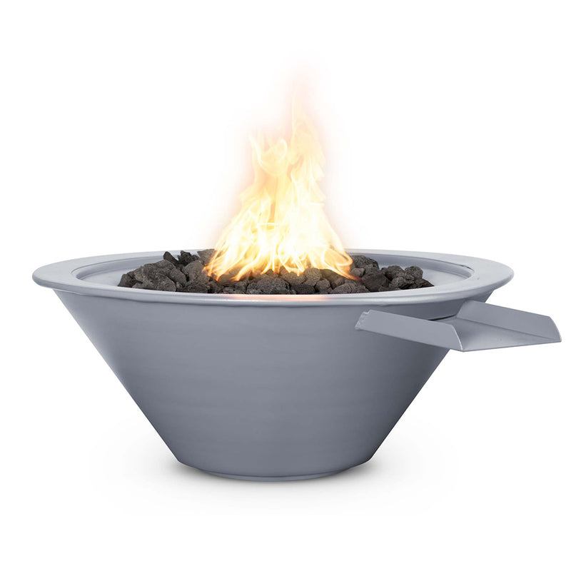 Cazo 36" Metal Fire and Water Bowl Feature | The Outdoor Plus - Gray