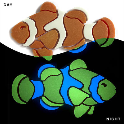 Clownfish, Left and Right | CLOWN-M-LR | Glow in the Dark Pool Mosaic Tile