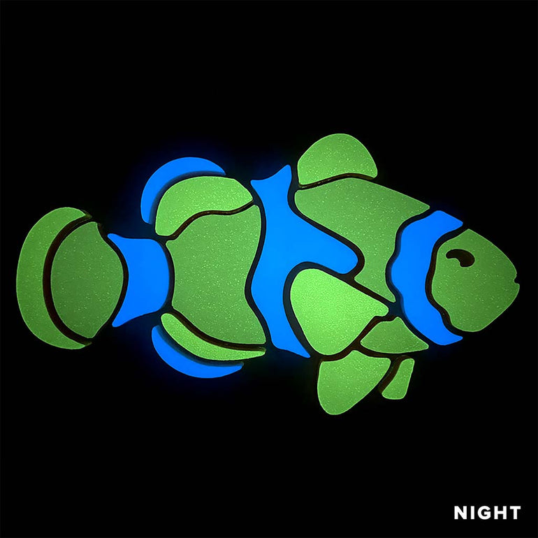 Clownfish, Right Pool Mosaic | Glow in the Dark Pool Tile by Element Glo
