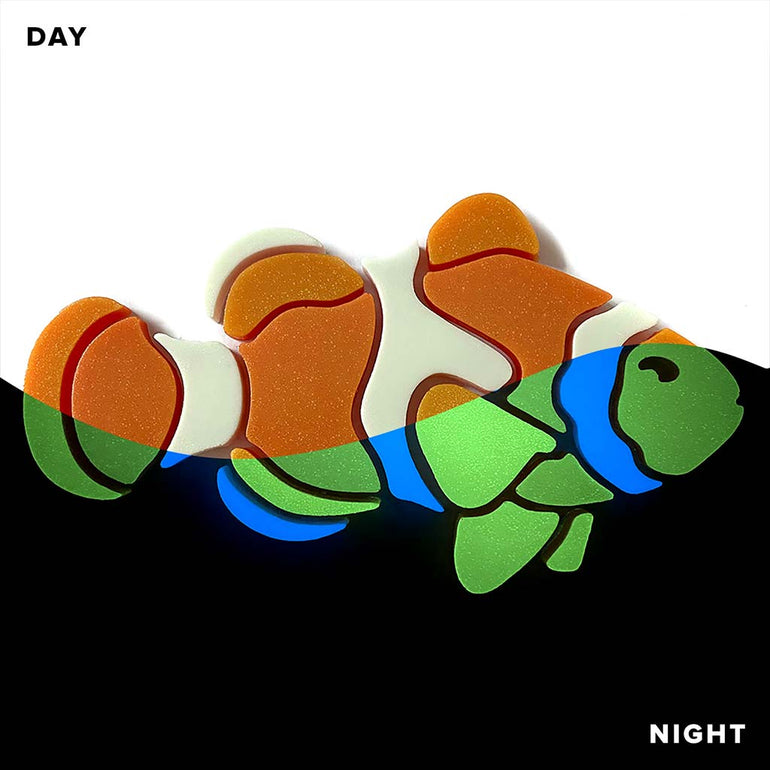 Clownfish, Right Pool Mosaic | Glow in the Dark Pool Tile by Element Glo