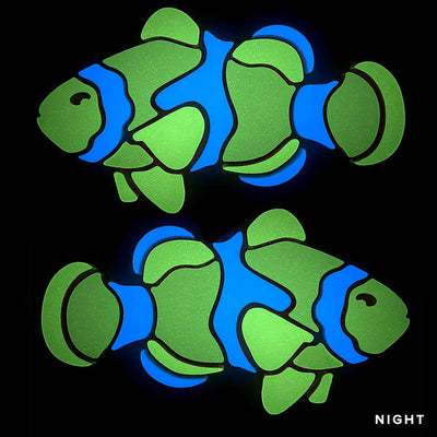 Clownfish, Left and Right | CLOWN-M-LR | Glow in the Dark Pool Mosaic Tile