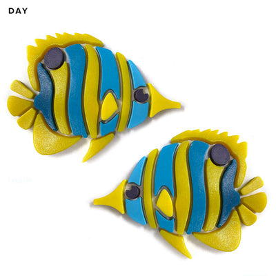 Copperband Butterflyfish, Left & Right | BFF2-S-LR | Glow in the Dark Pool Mosaic