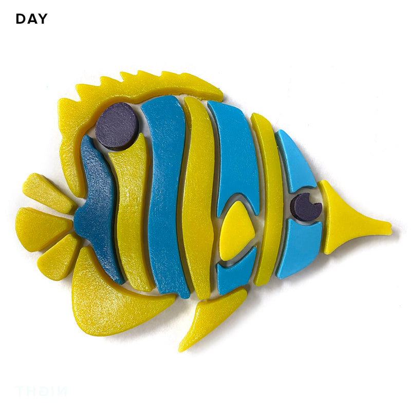 Copperband Butterflyfish, Right - Glow in the Dark Pool Mosaics