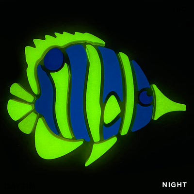 Copperband Butterflyfish, Right - Glow in the Dark Pool Mosaics