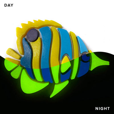 Copperband Butterflyfish, Right - Glow in the Dark Pool Mosaics