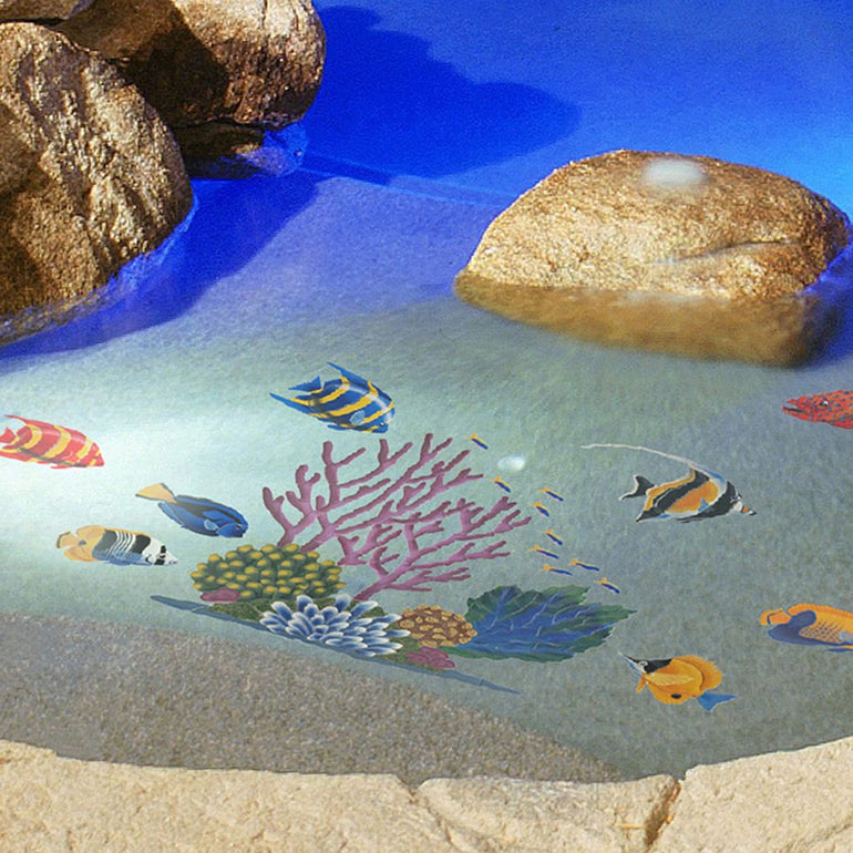 Angelfish, Red | A56R | Pool Mosaic