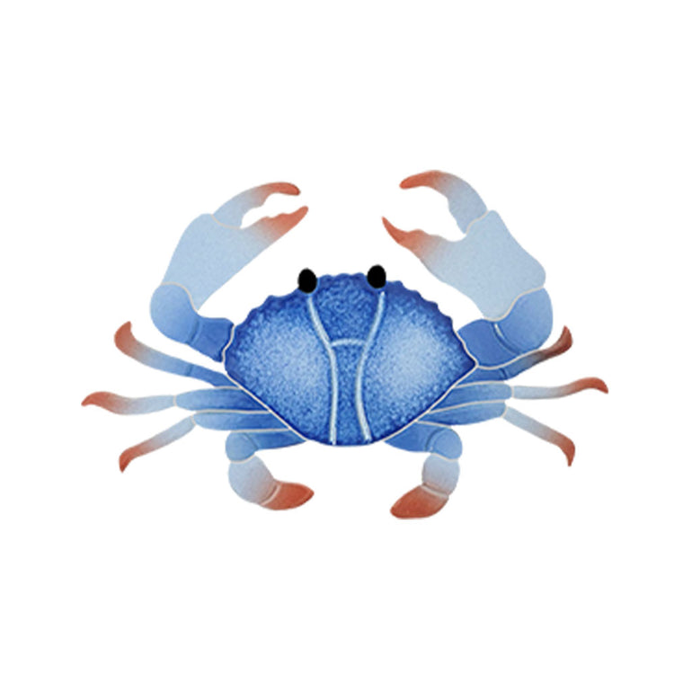 CRABLUB Crab, 8" Blue Artistry in Mosaics