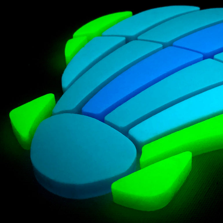 Curved Scallop Family Pool Mosaic | Glow in the Dark Pool Tile by Element Glo