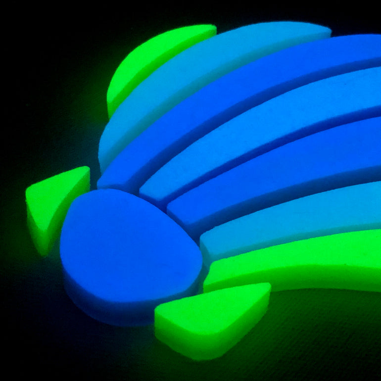Curved Scallop Family Pool Mosaic | Glow in the Dark Pool Tile by Element Glo