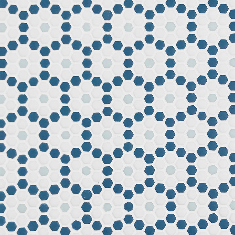 Dijon Coastal, Hexagon Mosaic Tile | Geometro Glass Tile