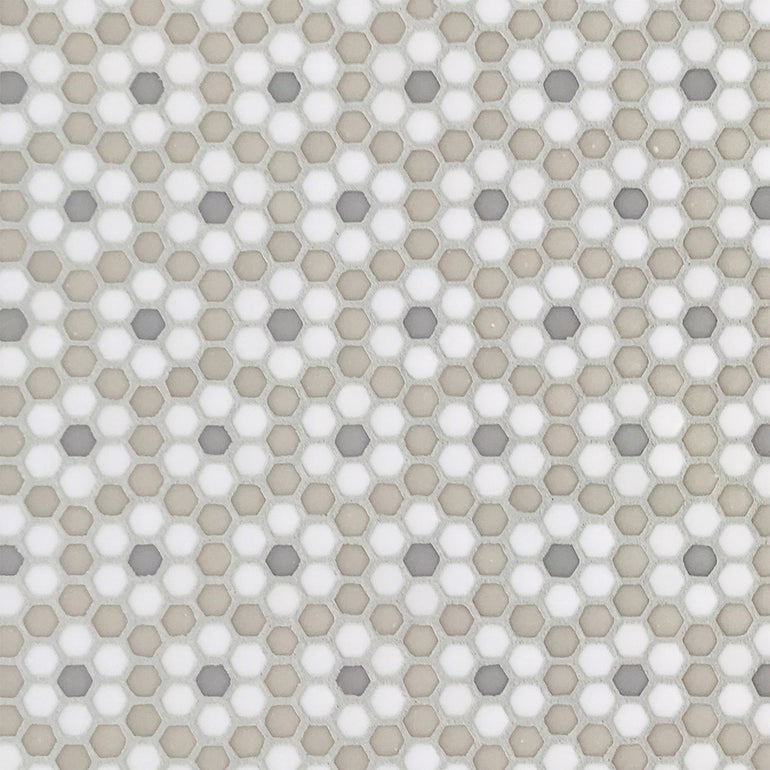 Dijon Country, Hexagon Mosaic Tile | Geometro Glass Tile