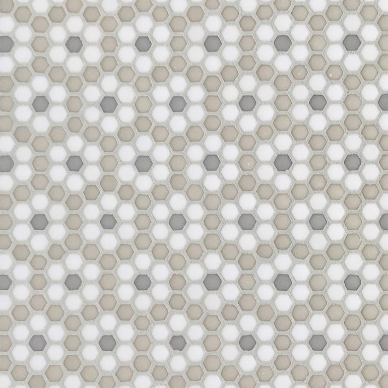 Dijon Country, Hexagon Mosaic Tile | Geometro Glass Tile