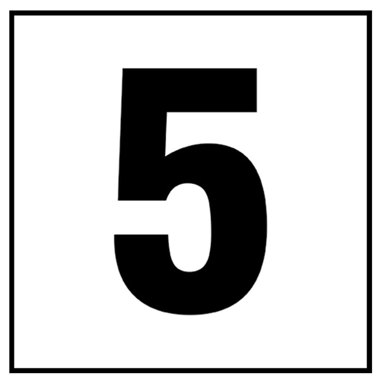 6" x 6" Standard Depth Markers, 4" Numbers - Safety Markers for Pools