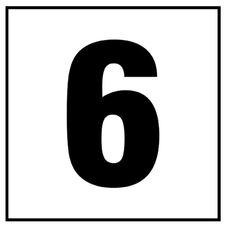 6" x 6" Standard Depth Markers, 4" Numbers - Safety Markers for Pools