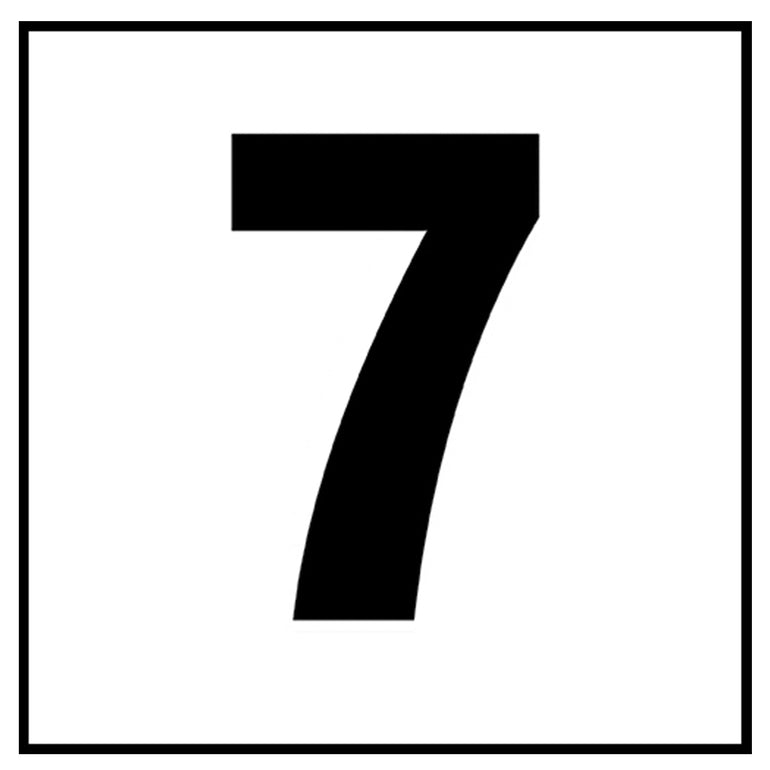 6" x 6" Standard Depth Markers, 4" Numbers - Safety Markers for Pools