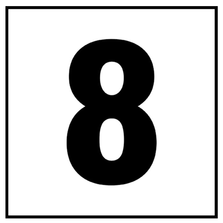 6" x 6" Standard Depth Markers, 4" Numbers - Safety Markers for Pools