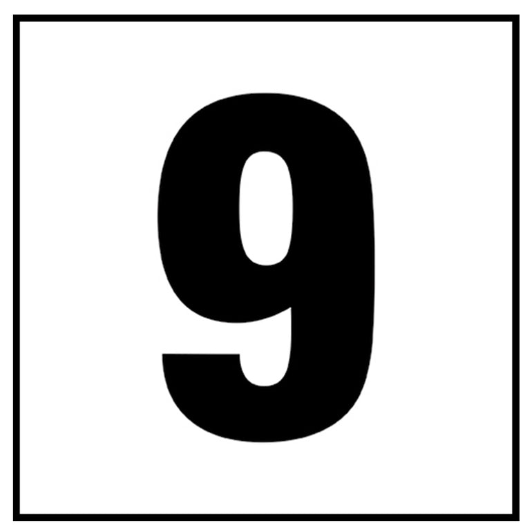 6" x 6" Standard Depth Markers, 4" Numbers - Safety Markers for Pools