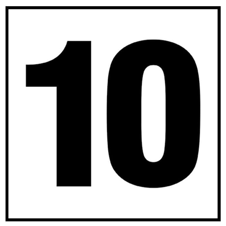6" x 6" Standard Depth Markers, 4" Numbers - Safety Markers for Pools