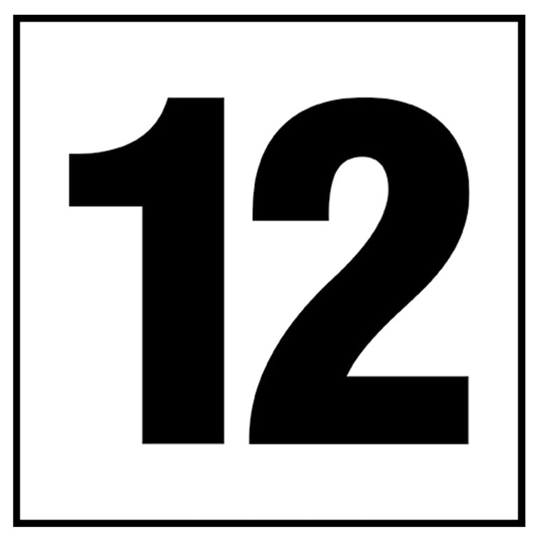 6" x 6" Standard Depth Markers, 4" Numbers - Safety Markers for Pools