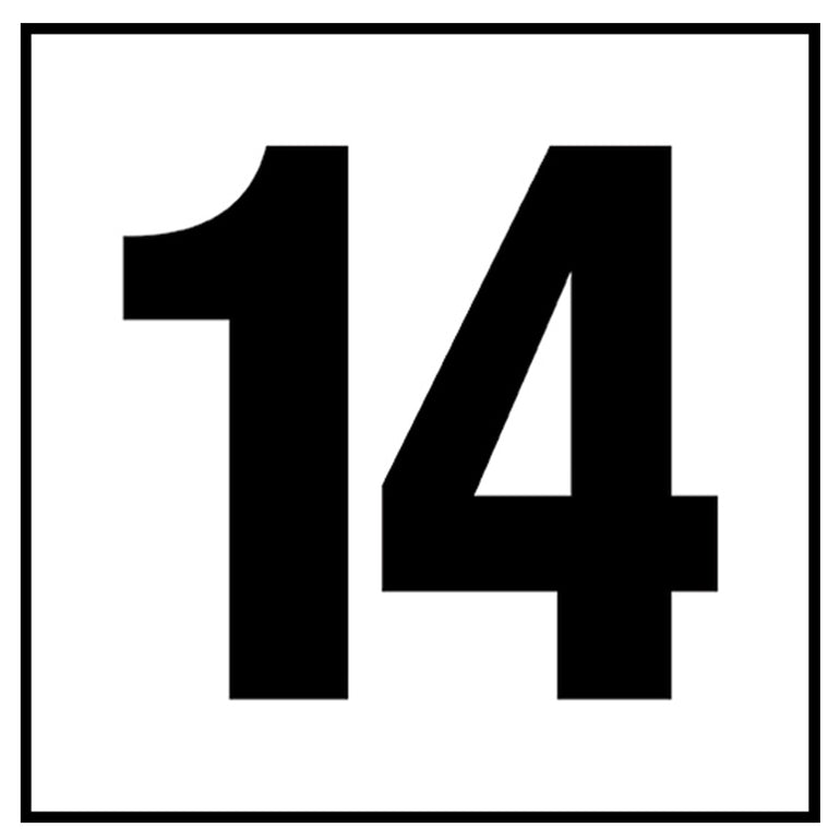 6" x 6" Standard Depth Markers, 4" Numbers - Safety Markers for Pools