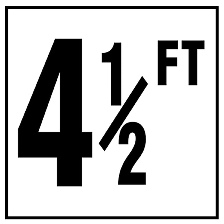 6" x 6" Standard Depth Markers, 4" Numbers with FT - Safety Markers for Pools