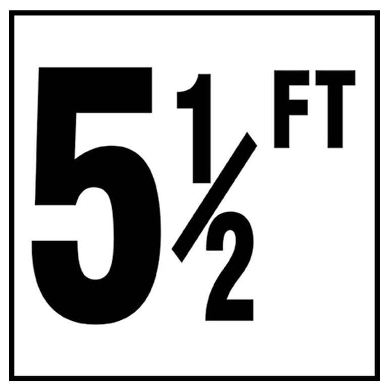 6" x 6" Standard Depth Markers, 4" Numbers with FT - Safety Markers for Pools