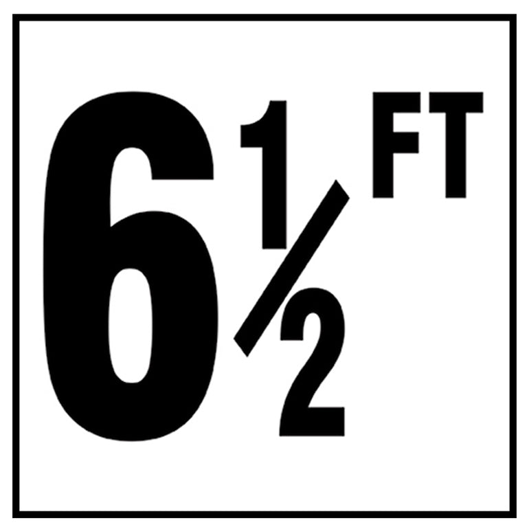 6" x 6" Standard Depth Markers, 4" Numbers with FT - Safety Markers for Pools