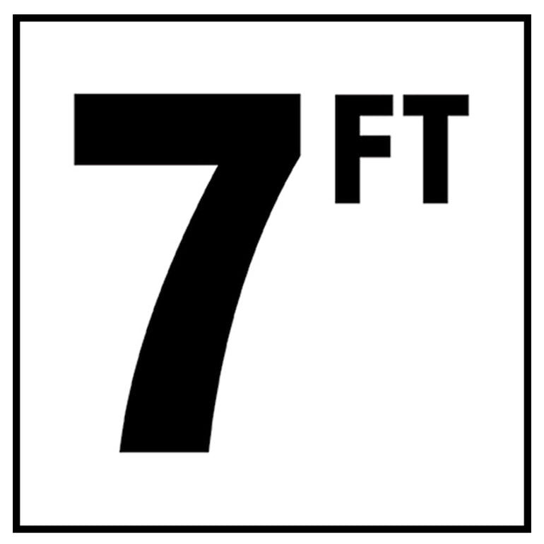 6" x 6" Standard Depth Markers, 4" Numbers with FT - Safety Markers for Pools