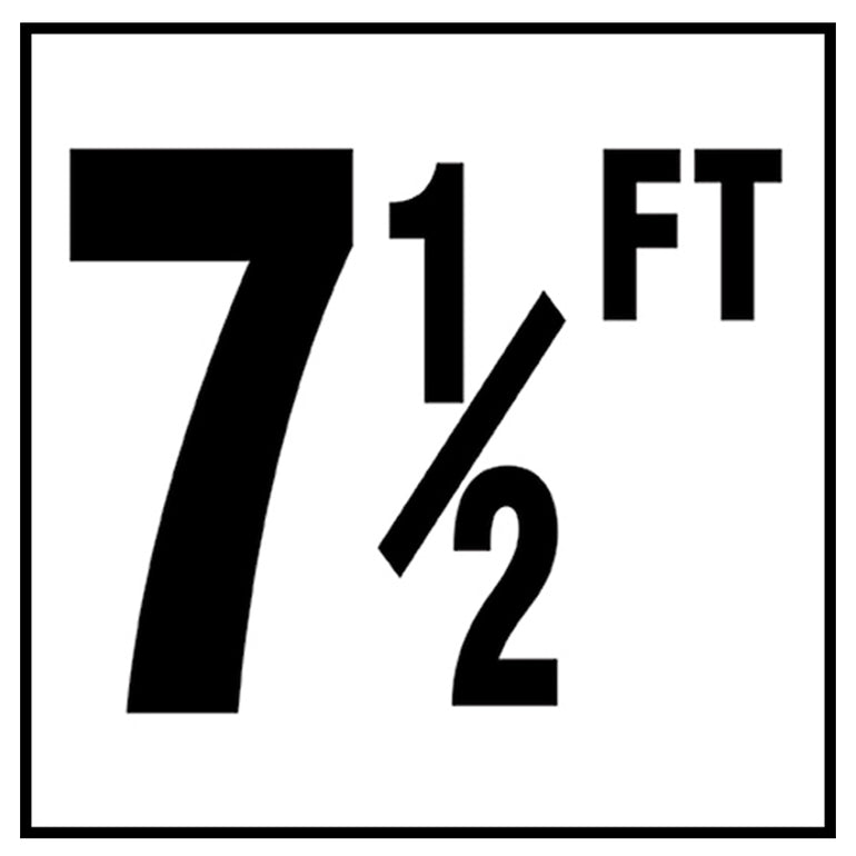 6" x 6" Standard Depth Markers, 4" Numbers with FT - Safety Markers for Pools
