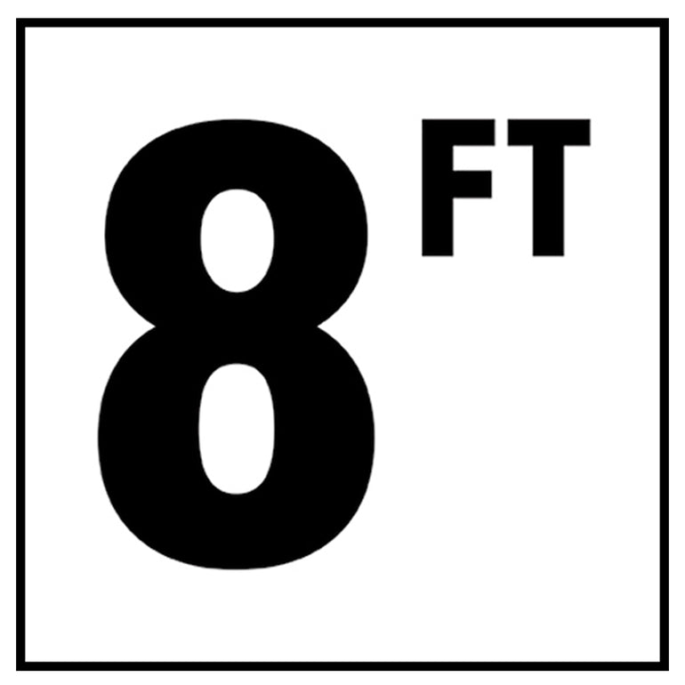 6" x 6" Standard Depth Markers, 4" Numbers with FT - Safety Markers for Pools