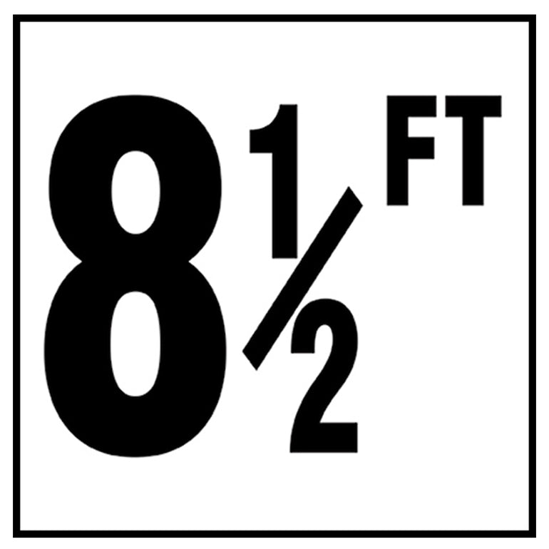 6" x 6" Standard Depth Markers, 4" Numbers with FT - Safety Markers for Pools
