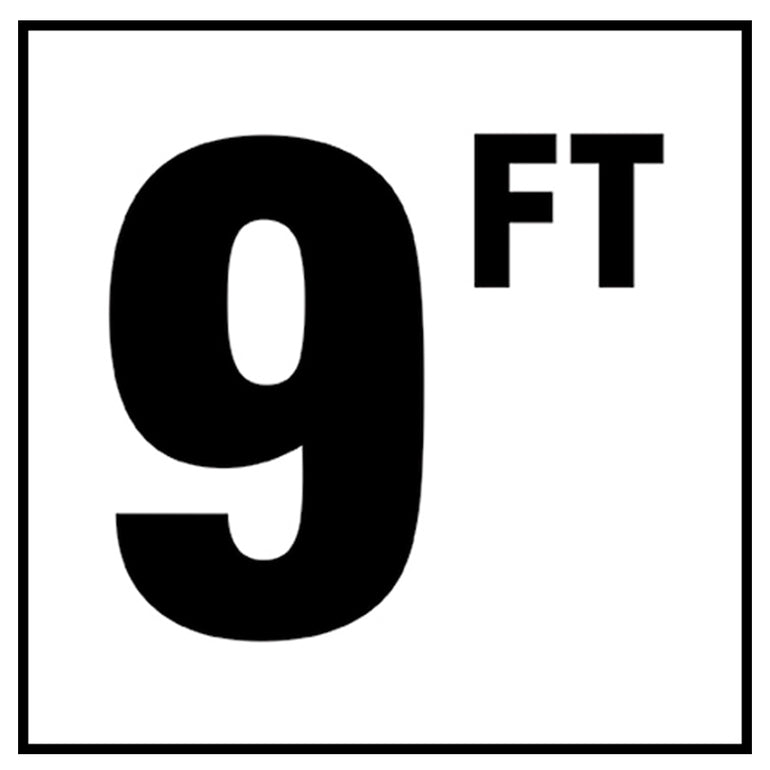 6" x 6" Standard Depth Markers, 4" Numbers with FT - Safety Markers for Pools