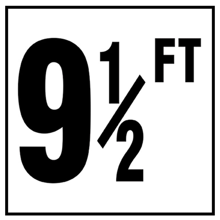 6" x 6" Standard Depth Markers, 4" Numbers with FT - Safety Markers for Pools