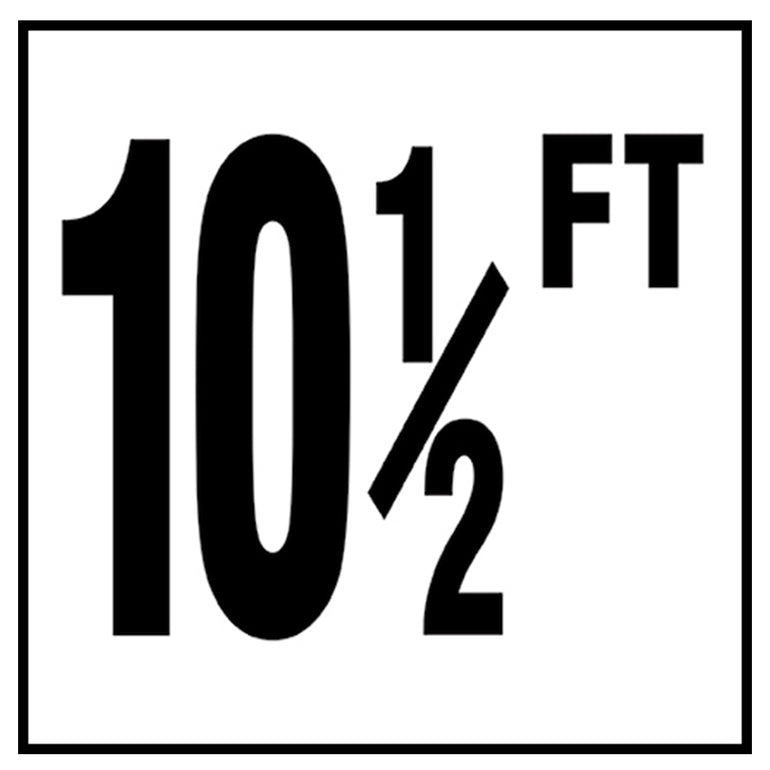 6" x 6" Standard Depth Markers, 4" Numbers with FT - Safety Markers for Pools