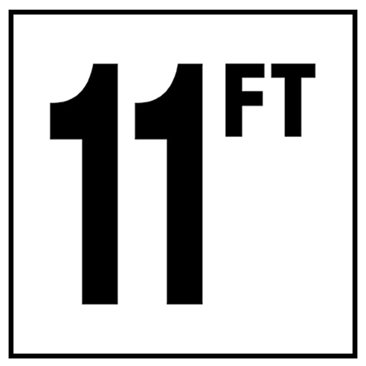 6" x 6" Standard Depth Markers, 4" Numbers with FT - Safety Markers for Pools