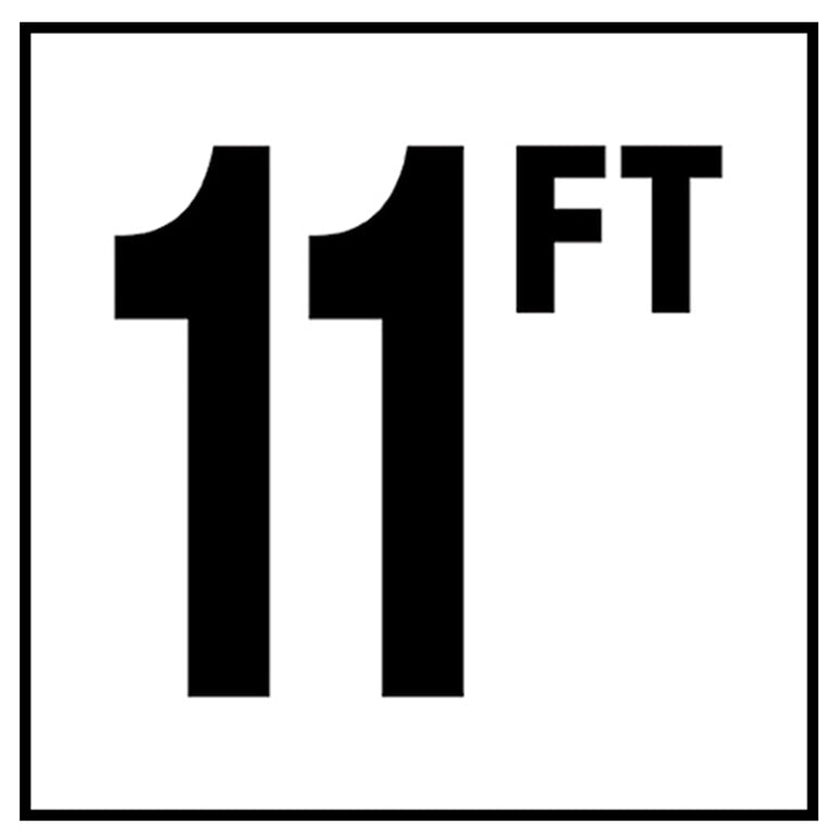 6" x 6" Standard Depth Markers, 4" Numbers with FT - Safety Markers for Pools