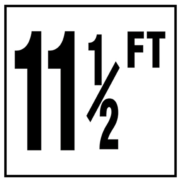 6" x 6" Standard Depth Markers, 4" Numbers with FT - Safety Markers for Pools