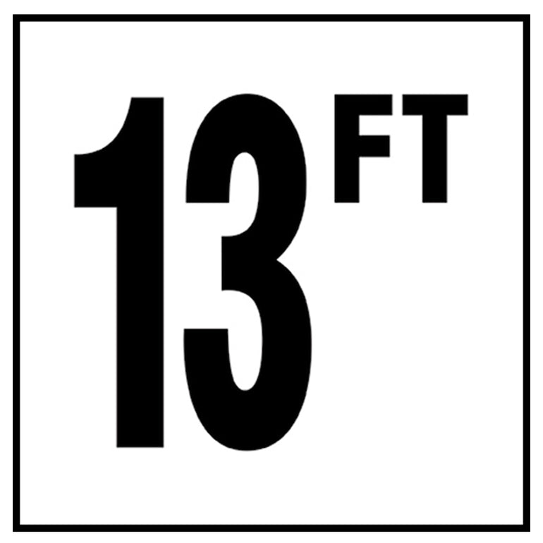 6" x 6" Standard Depth Markers, 4" Numbers with FT - Safety Markers for Pools