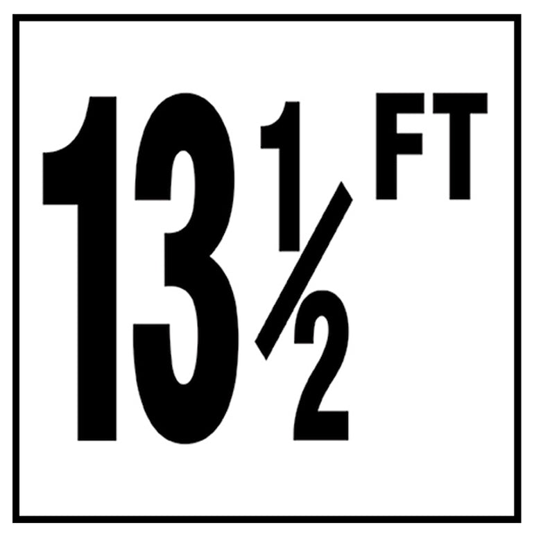 6" x 6" Standard Depth Markers, 4" Numbers with FT - Safety Markers for Pools