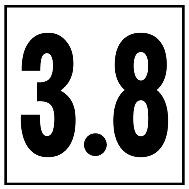 6" x 6" Metric Depth Markers, 4" Numbers - Safety Markers for Pools