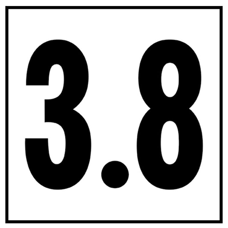 6" x 6" Metric Depth Markers, 4" Numbers - Safety Markers for Pools