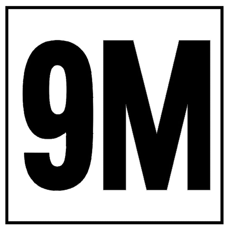 6" x 6" Metric Depth Markers, 4" Number with M - Safety Markers for Pools