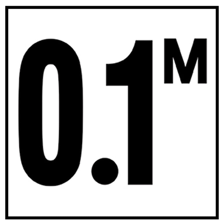 6" x 6" Metric Depth Markers, 4" Number with M - Safety Markers for Pools
