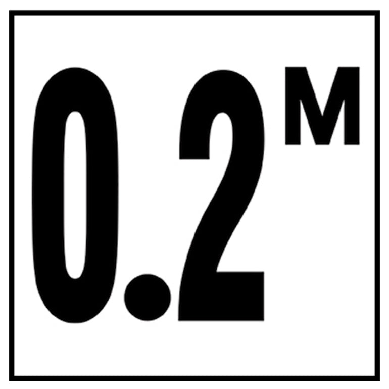 6" x 6" Metric Depth Markers, 4" Number with M - Safety Markers for Pools