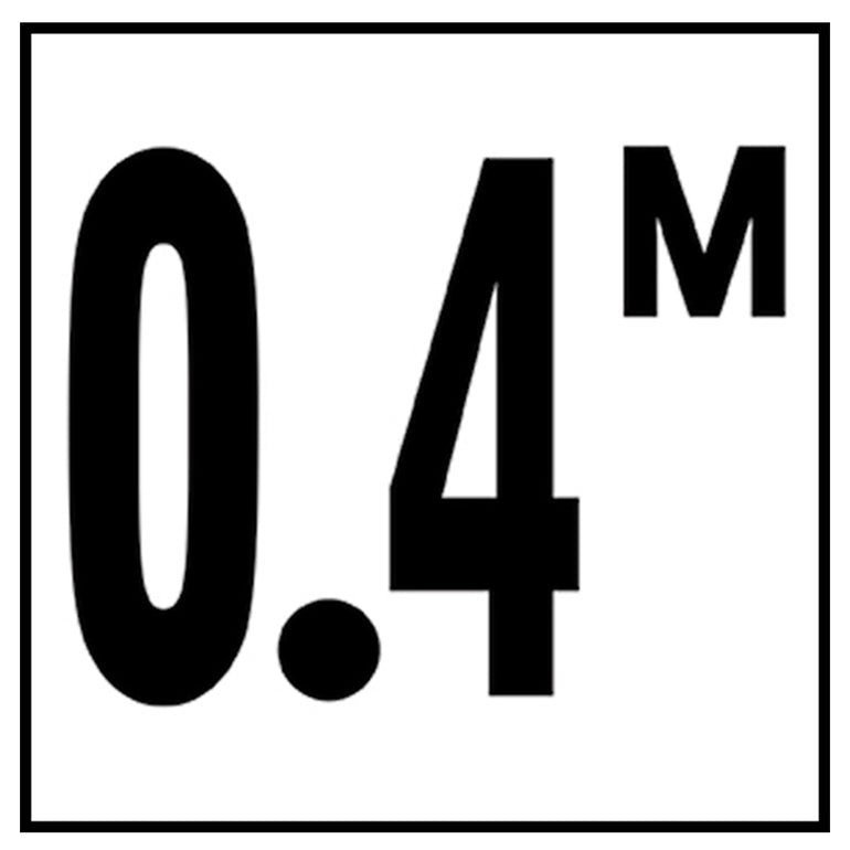6" x 6" Metric Depth Markers, 4" Number with M - Safety Markers for Pools